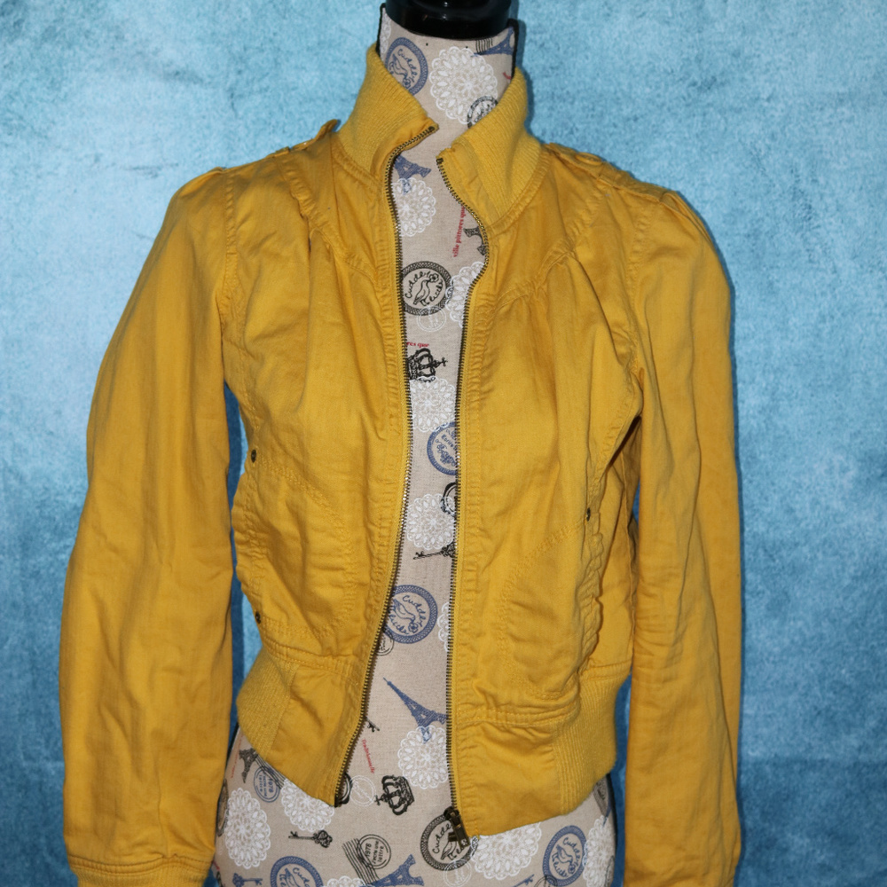 Yellow Bomber Style Jacket